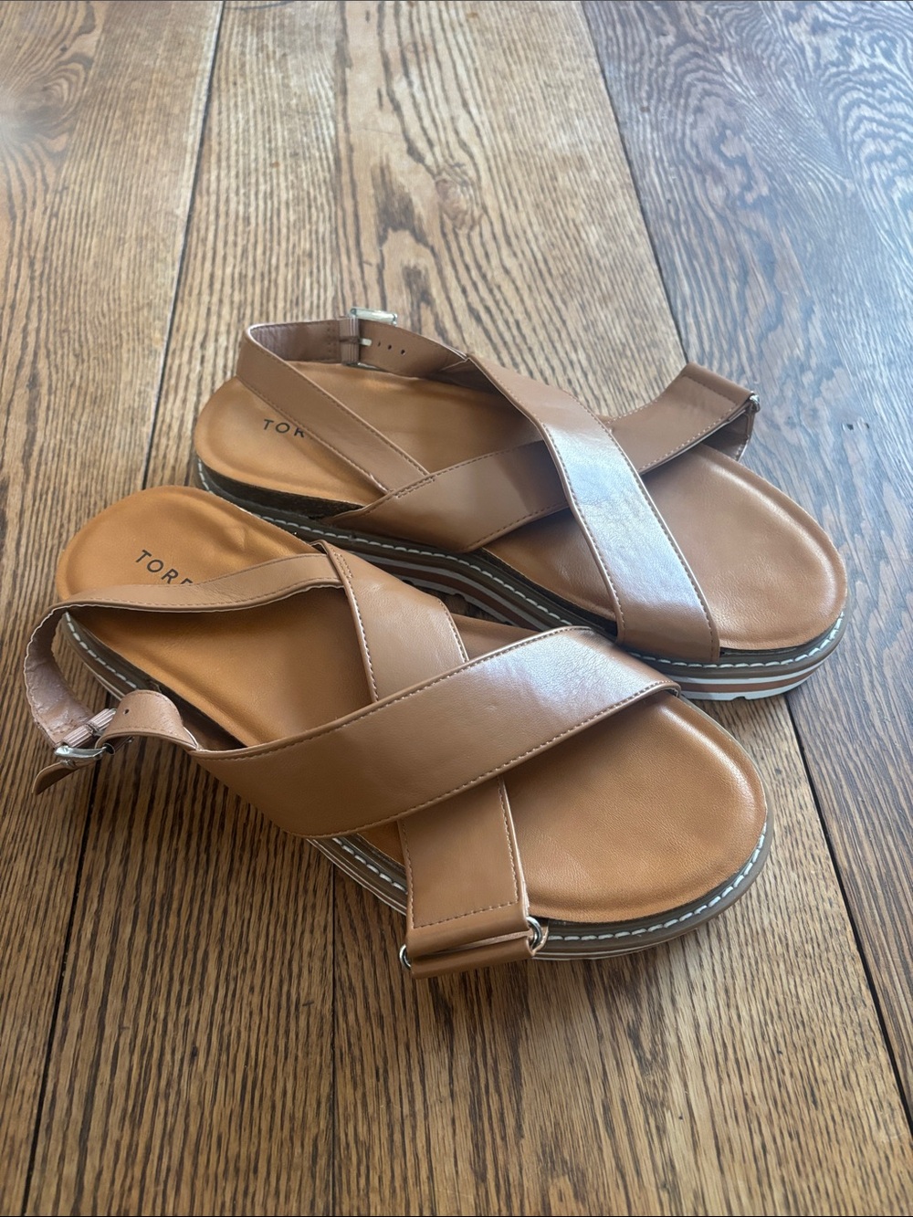 torrid Tan Crossband Platform Sandals - 11WW
